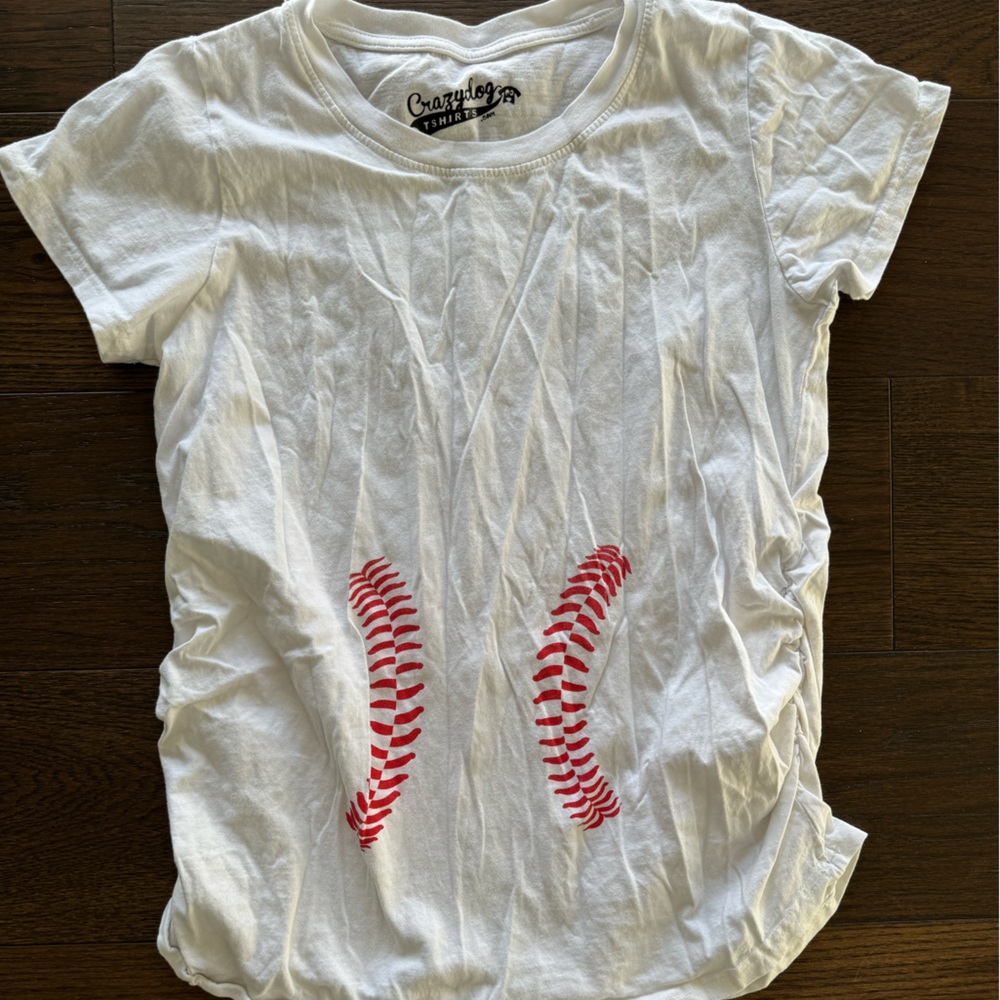 Motherhood maternity baseball crewneck